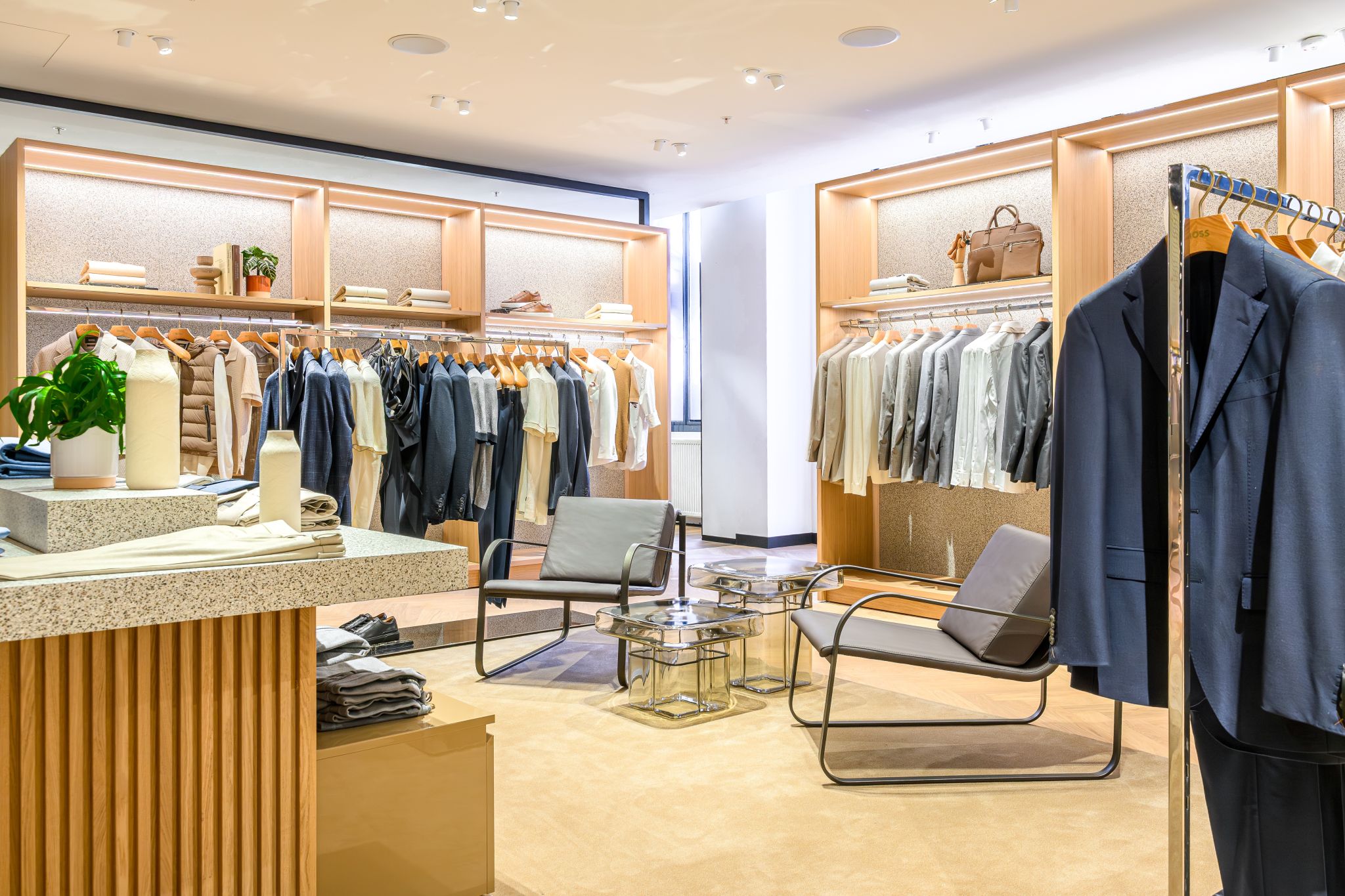 aménagement corner hugo boss