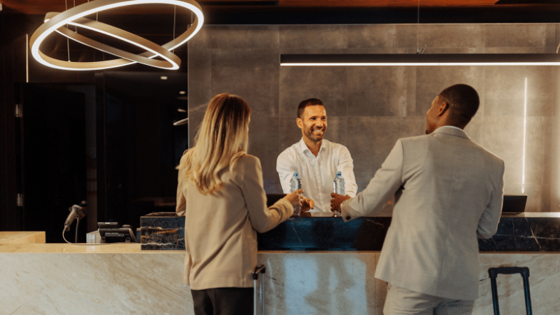 accueil aménagement reception hotel